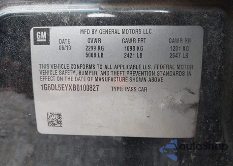 2011 Cadillac Cts Performance z USA, uszkodzony, nr VIN 1G6DL5EYXB0100827